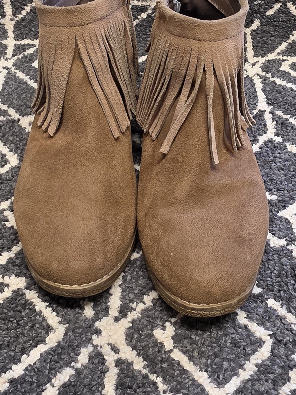 Mossimo Fringe Suede Ankle Booties - Brown